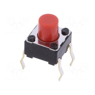 Microswitch TACT | SPST | Pos: 2 | 0.05A/12VDC | THT | 2.6N | 6x6x3.5mm