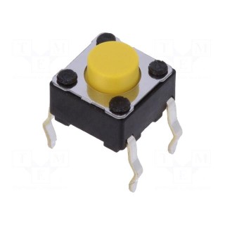 Microswitch TACT | SPST | Pos: 2 | 0.05A/12VDC | THT | 5.1N | 6x6x3.5mm