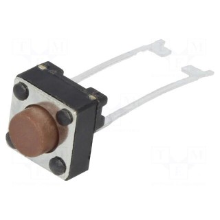 Microswitch TACT | SPST | Pos: 2 | 0.05A/12VDC | THT | none | 0.98N | 5mm