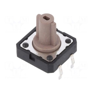Microswitch TACT | SPST | Pos: 2 | 0.05A/12VDC | THT | none | 1.8N | 12mm