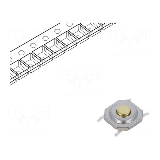 Microswitch TACT | SPST | Pos: 2 | 0.05A/32VDC | SMT | none | 2.6N | round