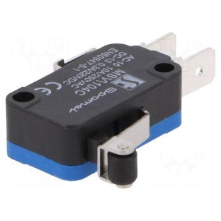 Microswitch SNAP ACTION | 10A/250VAC | 0.3A/220VDC | SPDT | ON-(ON)