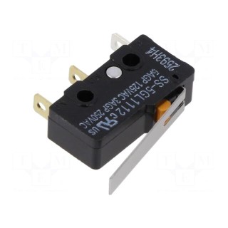 Microswitch SNAP ACTION | 5A/250VAC | with lever | SPST-NC | Pos: 2