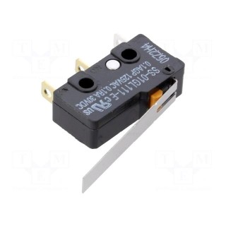 Microswitch SNAP ACTION | 0.1A/30VDC | SPDT | Rcont max: 100mΩ | IP40