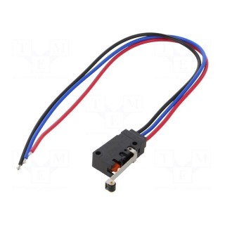 Microswitch SNAP ACTION | 0.1A/30VDC | SPDT | Rcont max: 100mΩ | IP67