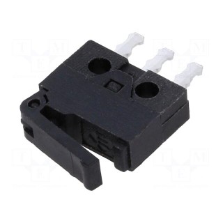Microswitch SNAP ACTION | 0.3A/6VDC | SPDT | Rcont max: 50mΩ | Pos: 2