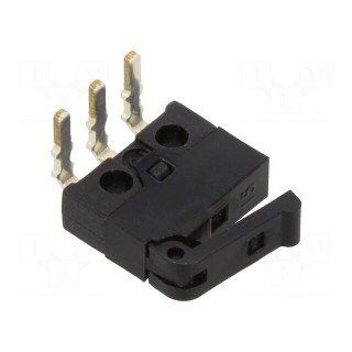 Microswitch SNAP ACTION | 0.5A/30VDC | SPDT | Rcont max: 100mΩ | PCB