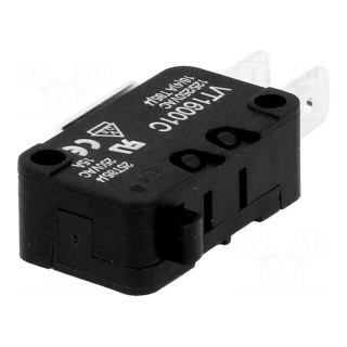 Microswitch SNAP ACTION | 14A/250VAC | SPDT | Rcont max: 15mΩ | Pos: 2