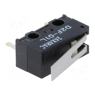 Microswitch SNAP ACTION | 0.1A/30VDC | with lever | SPDT | ON-(ON)