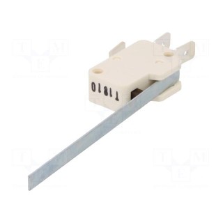Microswitch SNAP ACTION | 10A/400VAC | with lever | SPDT | Pos: 2