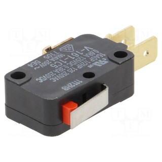Microswitch SNAP ACTION | 16A/250VAC | 0.3A/250VDC | with lever