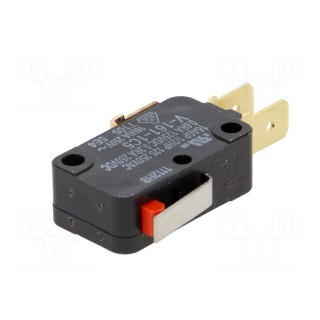 Microswitch SNAP ACTION | 16A/250VAC | 0.3A/250VDC | with lever