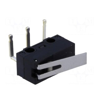 Microswitch SNAP ACTION | with lever | SPDT | 1A/125VAC | 0.5A/30VDC