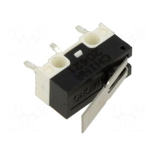 Microswitch SNAP ACTION | 3A/125VAC | with lever | SPDT | ON-(ON)