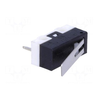 Microswitch SNAP ACTION | with lever | SPDT | Rcont max: 30mΩ | Pos: 2