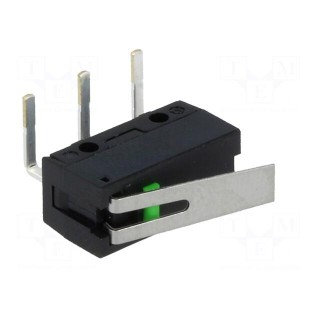 Microswitch SNAP ACTION | 0.1A/6VDC | with lever | SPST-NO | Pos: 2