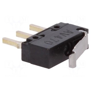 Microswitch SNAP ACTION | 0.5A/30VDC | SPDT | Rcont max: 200mΩ | IP40