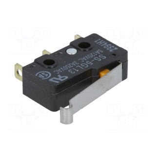 Microswitch SNAP ACTION | 5A/125VAC | SPDT | Rcont max: 30mΩ | Pos: 2