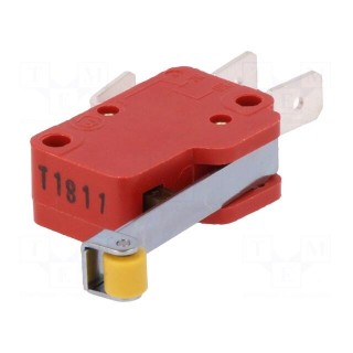 Microswitch SNAP ACTION | 10A/400VAC | with lever (with roller)