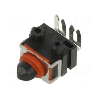 Microswitch SNAP ACTION | 0.1A/12VDC | with pin | SPST-NC | ON-(OFF)