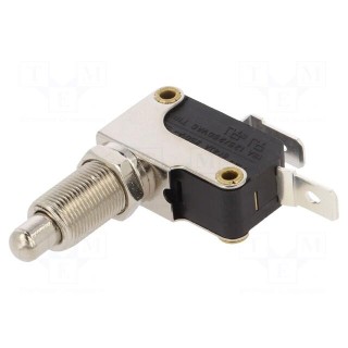 Microswitch SNAP ACTION | 16A/250VAC | with pin | SPST | OFF-(ON)