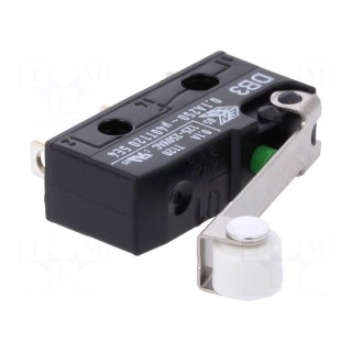 Microswitch SNAP ACTION | 0.1A/250VAC | 0.1A/80VDC | with roller
