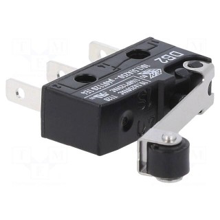 Microswitch SNAP ACTION | 10A/250VAC | 0.1A/80VDC | with roller