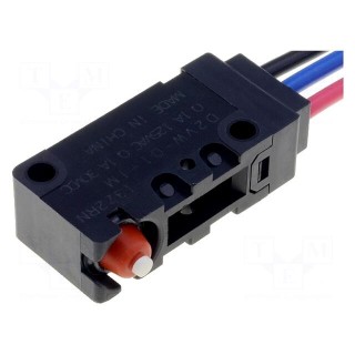 Microswitch SNAP ACTION | without lever | SPDT | 0.1A/125VAC | Pos: 2