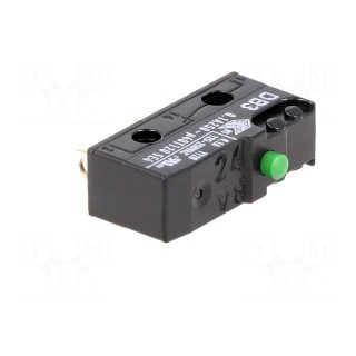 Microswitch SNAP ACTION | 0.1A/250VAC | 0.1A/80VDC | without lever