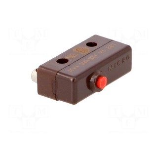 Microswitch SNAP ACTION | 1A/250VAC | without lever | SPDT | Pos: 2