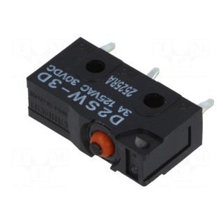 Microswitch SNAP ACTION | 3A/125VAC | 3A/30VDC | without lever