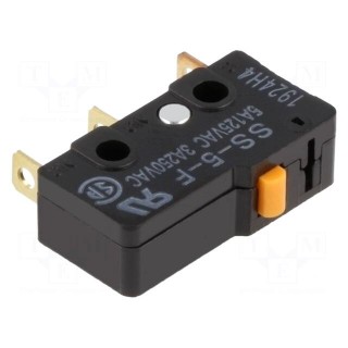 Microswitch SNAP ACTION | 5A/125VAC | without lever | SPDT | ON-(ON)
