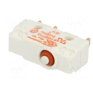 Microswitch SNAP ACTION | without lever | SPDT | 5A/250VAC | ON-(ON)