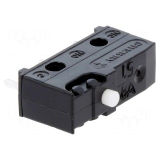 Microswitch SNAP ACTION | 6A/250VAC | without lever | SPDT | ON-(ON)