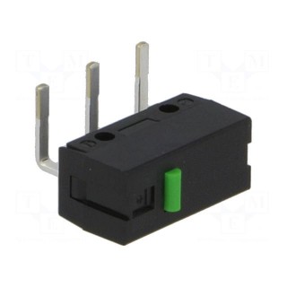 Microswitch SNAP ACTION | without lever | SPST-NO | 0.1A/6VDC | IP40