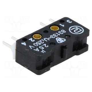 Microswitch SNAP ACTION | without lever | SPST-NO + SPST-NC | IP40