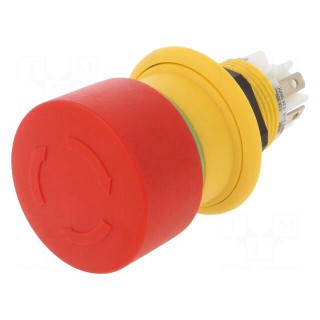 Switch: emergency stop | 16mm | Stabl.pos: 2 | NC + NO | red | none | 61