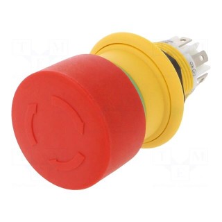 Switch: emergency stop | Stabl.pos: 2 | NC + NO x2 | 16mm | red | none