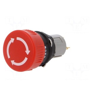 Switch: emergency stop | Stabl.pos: 2 | NC x2 | 16mm | red | none | IP65