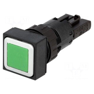 Switch: push-button | 16mm | Stabl.pos: 1 | green | Pos: 2 | -25÷70°C