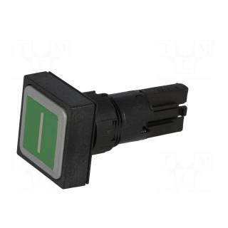 Switch: push-button | 16mm | Stabl.pos: 1 | green | Pos: 2 | -25÷70°C