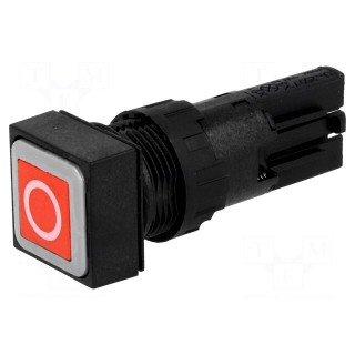 Switch: push-button | Stabl.pos: 1 | 16mm | red | Pos: 2 | -25÷70°C