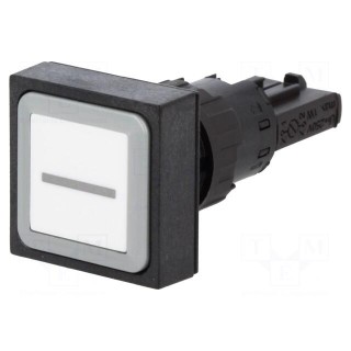 Switch: push-button | 16mm | Stabl.pos: 1 | white | Pos: 2 | -25÷70°C