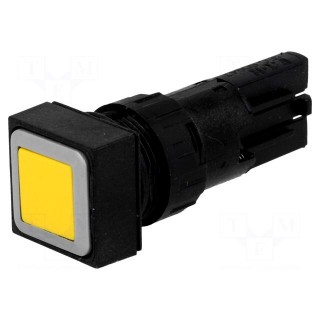 Switch: push-button | 16mm | Stabl.pos: 1 | yellow | Pos: 2 | -25÷70°C