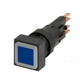 Switch: push-button | 16mm | Stabl.pos: 2 | blue | filament lamp | 24VDC