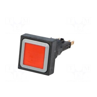 Switch: push-button | 16mm | Stabl.pos: 2 | red | filament lamp | 24VDC