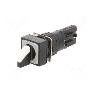 Switch: rotary | 16mm | Stabl.pos: 1 | white | Pos: 3 | -25÷70°C | RMQ-16