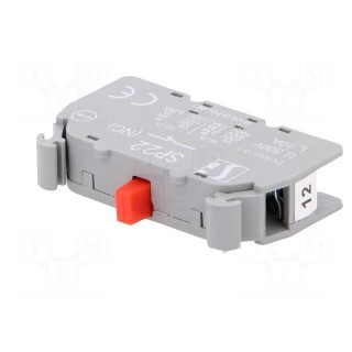 Contact block | NC | 2.5A/230VAC | 4A/24VDC | 22mm | front fixing
