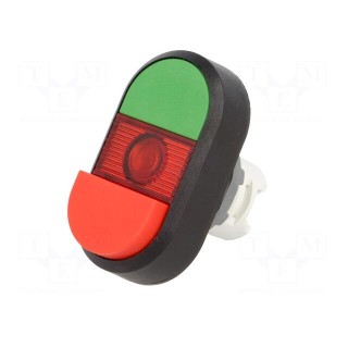 Switch: double | Stabl.pos: 1 | 22mm | green-red | Illumin: MLB-1 | IP66