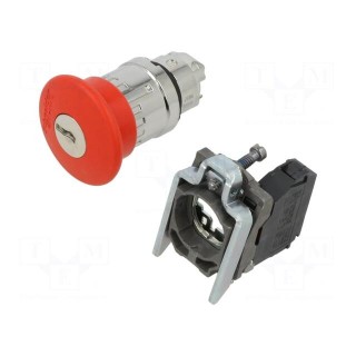 Switch: emergency stop | 22mm | Stabl.pos: 2 | NC | red | none | IP66